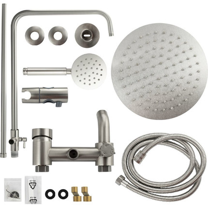 Душевая стойка Brimix 3085, сатин фото 4