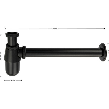 Сифон для раковины Brimix 8716, чёрный фото 4