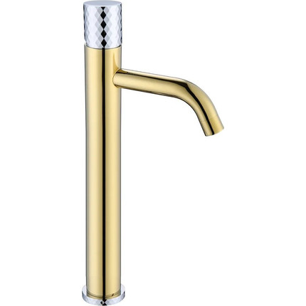 Смеситель для раковины высокий Boheme Stick 122-GCR, gold chrome, Цвет производителя: gold chrome фото 