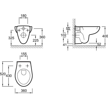 Инсталляция с подвесным унитазом комплект: Jacob Delafon Brive E21733RU-00 с подвесным унитазом, сиденье микролифт, кнопка смыва хром фото 2