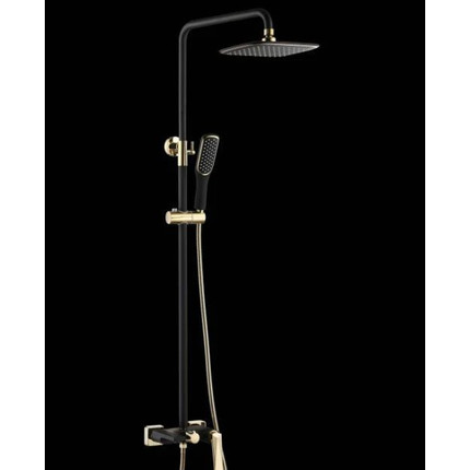 Душевая стойка Boheme Venturo 388-B, чёрный/золото, Цвет производителя: чёрный, золото фото 3