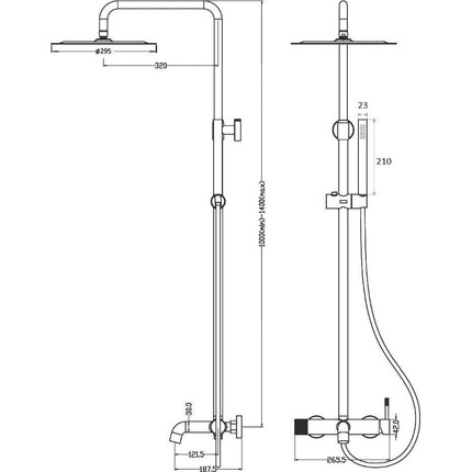 Душевая стойка Boheme Uno 468-WG, white gold, Цвет производителя: white gold фото 2