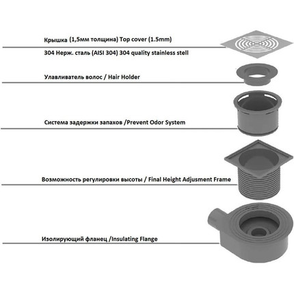 Трап Boheme Smart Design 15 см 984-15-G, золото, Цвет производителя: золото фото 4