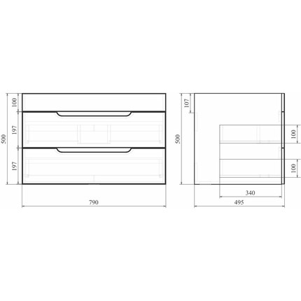 Тумба подвесная с раковиной Mirsant Soho Quadro 80/2 см c доводчиком - 6 Тумба подвесная с раковиной Mirsant Soho Quadro 80/2 см c доводчиком фото 6