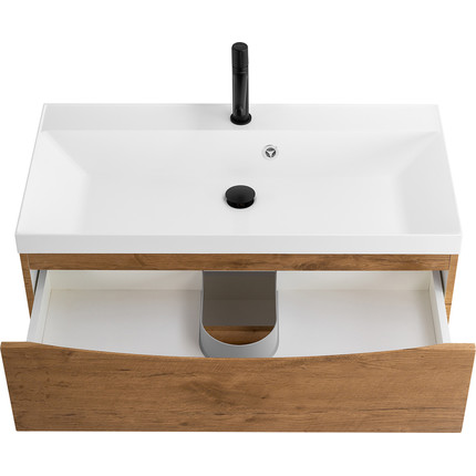 Тумба подвесная с раковиной BelBagno MARINO-800-2C-SO-RN-P 80 см, Rovere Nature фото 7