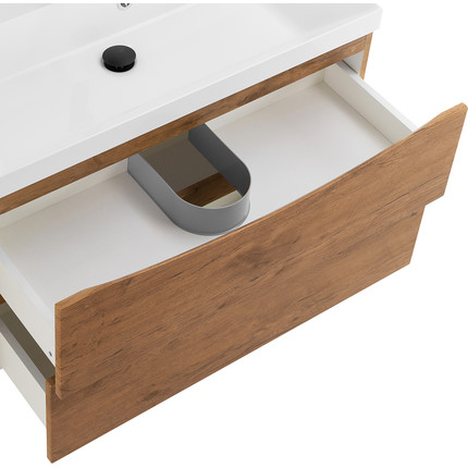 Тумба подвесная с раковиной BelBagno MARINO-800-2C-SO-RN-P 80 см, Rovere Nature фото 6