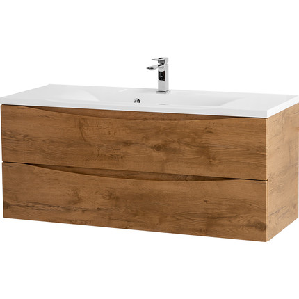 Тумба подвесная с раковиной BelBagno MARINO-1100-2C-SO-RN-P 110 см, Rovere Nature фото 2