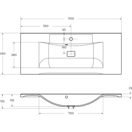 Тумба подвесная с раковиной BelBagno MARINO-1100-2C-SO-RN-P 110 см, Rovere Nature фото 11