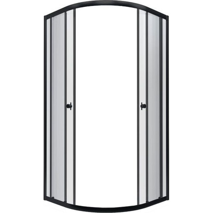 Душевое ограждение Triton Альфа 90x90 см, чёрный/прозрачное фото 