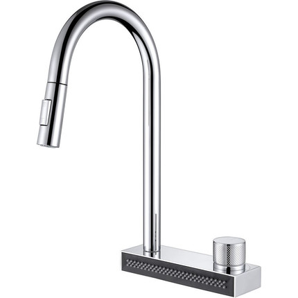 Смеситель для кухни Abber Wasser Kreis AF8114, с подключением фильтра и выдвижной лейкой,, Цвет производителя: хром фото 