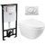 Инсталляция с подвесным унитазом комплект: Alcaplast AM101/1120-3:1 RU M70-0001 с подвесным безободковым унитазом Azario Gloria AZ-2003 сиденье микролифт, крепление, кнопка смыва белый фото 