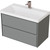 Тумба подвесная с раковиной Mirsant Dante 80 см (раковина Style 80) серый матовый фото 