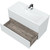 Тумба подвесная с раковиной Mirsant Ultra 100 см (раковина More 100), белый матовый фото 3