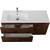Тумба подвесная с раковиной BelBagno ETNA-1000-2C-1A-SO-RW-L 100 см (раковина BB1000ETL-L) Rovere Moro, Цвет фасада: Rovere Moro фото 3
