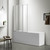 Шторка для ванны Azario Preston 110x150 см AZ-NFC6433 1100, хром/прозрачное фото 2