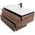 Тумба подвесная с раковиной Cezares SLIDER-1000-1C-SO-NA-P 100 см, орех дымчатый фото 8
