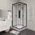 Душевая кабина Parly 90х90 см AMI Quadro, чёрный/прозрачное фото 2