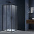 Душевое ограждение Vincea Alpha 100x100 см VSS-3AL100CLB, чёрный/прозрачное фото 