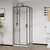 Душевое ограждение Vincea City 90x90 см VSS-5CT900CLGM, вороненая сталь/прозрачное фото 2
