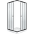 Душевое ограждение Parly 90х90 см ZEQ911B, чёрный/прозрачное фото 4