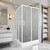 Душевое ограждение Parly 120х80 см ZQ121F, белый/матовое фото 