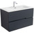 Тумба подвесная с раковиной Cezares DUET-N-800-2C-SO-GR-P 80 см (раковина CZR-8073-80) grafito фото 2