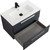 Тумба подвесная с раковиной Cezares ECO-CER-N-800-2C-SO-GR-P 80 см (раковина CZR-8095-80) grafito фото 3