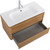 Тумба подвесная с раковиной Cezares RELAX-1000-2C-SO-RC-P 100 см (раковина CZR-1000/480-LV-MR-NV) дуб карамельный фото 4