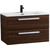 Тумба подвесная с раковиной Cezares ECO-CER-N-800-2C-SO-NCS-P 80 см (раковина CZR-8095-80) орех шоколад софт фото 2