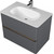 Тумба подвесная с раковиной Mirsant Savag 80 см (раковина Astra 80), серый матовый -  Тумба подвесная с раковиной Mirsant Savag 80 см (раковина Astra 80), серый матовый фото