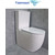 Унитаз-компакт CeramaLux Rimless TR2176 с крышкой микролифт (Система смыва торнадо) -  Унитаз-компакт CeramaLux Rimless TR2176 с крышкой микролифт (Система смыва торнадо) фото