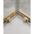 Душевое ограждение Cezares 130x100 см MOLVENO-AH-21-100+30-C-BORO-IV, брашированное золото/прозрачное фото 5