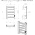 Полотенцесушитель электрический Тругор Диана Пэк сп 1 П5 400х600 мм (скрытое подключение) 00-00048289, белый фото 3