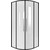Душевое ограждение Niagara Nova 100x100 см NG-6827-34BLACK, чёрный матовый/прозрачное фото 2