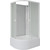 Душевая кабина Niagara 100x80 см P100/80/40R/MT/BK, белый/матовое фото 2