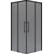 Душевое ограждение Niagara Nova 80x80 см NG-2828-34BLACK, чёрный матовый/тонированное фото 2