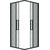 Душевое ограждение Grossman Cosmo 90x90 см 300.K33.02.9090.21.02, чёрный матовый/шиншилла фото 