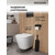 Инсталляция с подвесным унитазом комплект: Grossman Style 900.K31.01.000 с подвесным безободковым унитазом GR-4477SQ сиденье микролифт, крепление, кнопка смыва 700.K31.05.21M.21M чёрный матовый фото 5