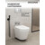 Инсталляция с подвесным унитазом комплект: Grossman Classic 900.K31.01.000 с подвесным безободковым унитазом GR-4478SQ сиденье микролифт, крепление, кнопка смыва 700.K31.04.12M.12M хром сатиновый фото 5