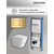 Инсталляция с подвесным унитазом комплект: Grossman Classic 900.K31.01.000 с подвесным безободковым унитазом GR-4479SQ сиденье микролифт, крепление, кнопка смыва 700.K31.04.30M.30M золото глянцевое фото 18