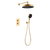 Душевая система для душа с термостатом Boheme Cell 427-MG + 134-2-MG (со скрытой частью) золото матовое фото 