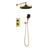 Душевая система для душа с термостатом Boheme Cell 427-G + 134-2-G (со скрытой частью) золото фото 