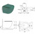 Унитаз подвесной безободковый SantiLine SL-5107 с тонкой крышкой микролифт, зелёный матовый фото 4