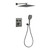 Душевая система для душа с термостатом Grocenberg GB5040BG, графит фото 