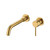 Смеситель для раковины настенный Grocenberg GB511GL (со скрытой частью) золото брашированный фото 