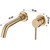 Смеситель для раковины настенный Grocenberg GB511MG (со скрытой частью) матовое золото фото 2