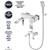 Смеситель для ванны Grocenberg GB8007WC, белый хром фото 5