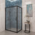 Душевое ограждение EvaGold 120х90 см EG220026, чёрный/прозрачное фото 