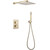 Душевая система для душа с термостатом Abber Daheim AF8251G, золото матовый фото 