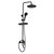 Душевая стойка EvaGold Queens EG400051 с полкой, чёрный -  Душевая стойка EvaGold Queens EG400051 с полкой, чёрный фото